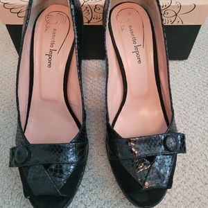 Nanette Lapore Posh pump, python print black